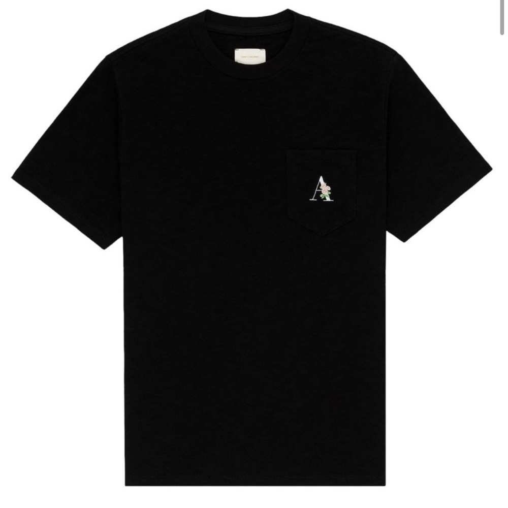 Aime Leon Dore Black Tee with Pocket Embroidery A Large L